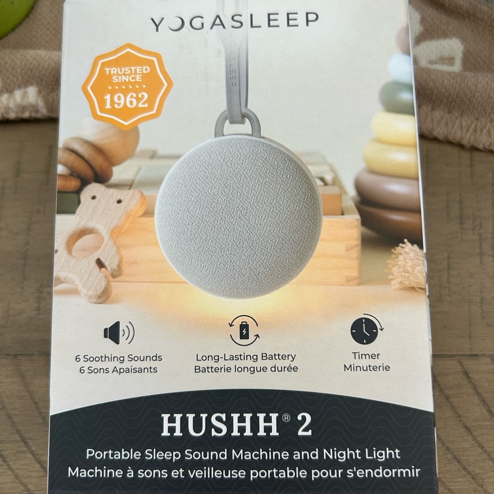 Yoga Sleep “Hushh 2” portable sound machine and night light